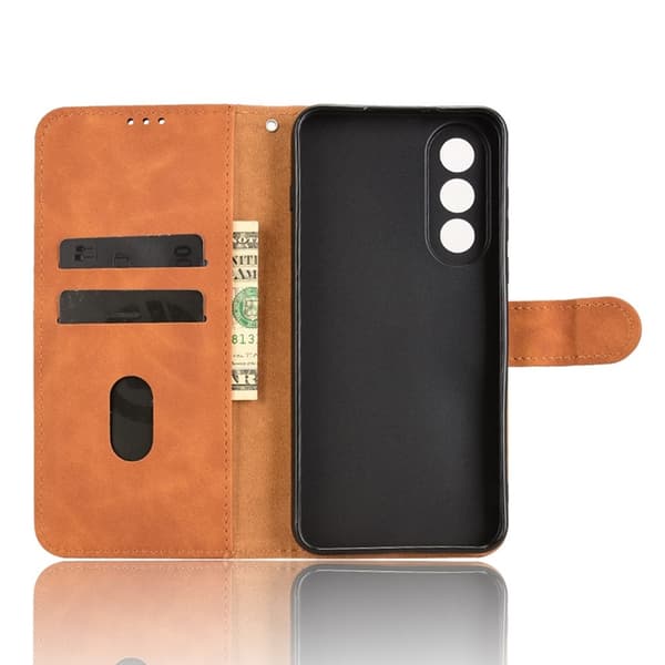 OnePlus Nord 5 Plånboksfodral Skin Feel Läder - Brun Brun