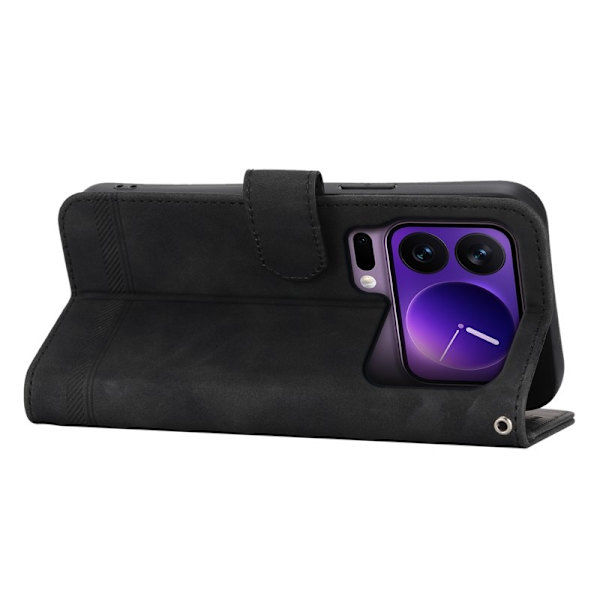DIERFENG DF-03 Plånboksfodral för Xiaomi 17 Pro Konstläder - Svart