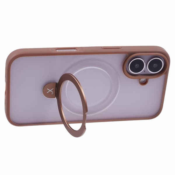 X-LEVEL PITHY STONE II Mobilskal till iPhone 16 Magnetiskt Guld