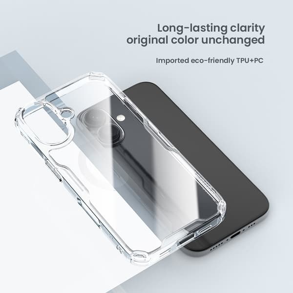 NILLKIN Pro Series Mobilskal till iPhone 16 Plus TPU+PC Transparent