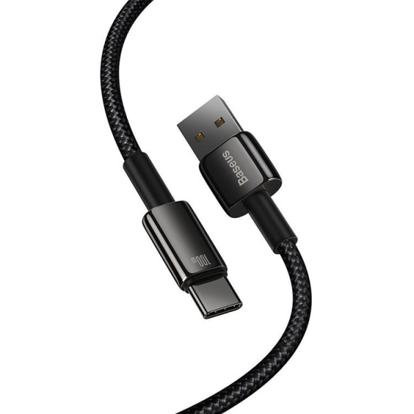 Baseus Tungsten USB-A till USB-C Kabel 100W 2m - Svart