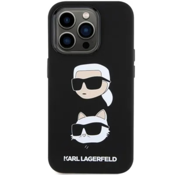 Karl Lagerfeld iPhone 15 Pro -puhelinkuori - Silikoninen - Musta