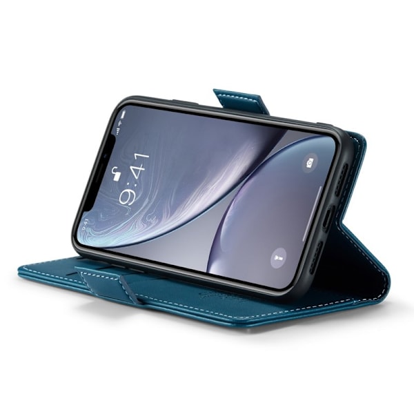 CASEME iPhone XR Plånboksfodral Konstläder RFID-Skydd Blå