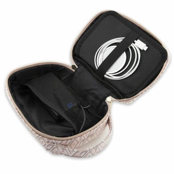 Guess Organizer Taske GCube Stripe - Rosa Rosa