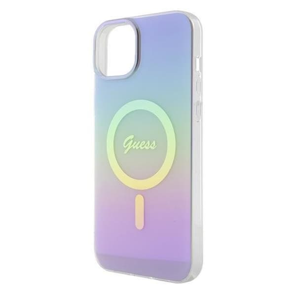 Guess iPhone 15 Mobilskal Magsafe IML Iridescent - Lilla Lila