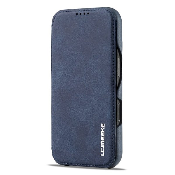 LC.IMEEKE iPhone 16 Pro Max Plånboksfodral Konstläder - Blå