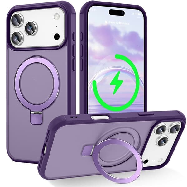 Mobilskal till iPhone 17 Pro MagSafe TPU+PC Kickstand - Lila Lila