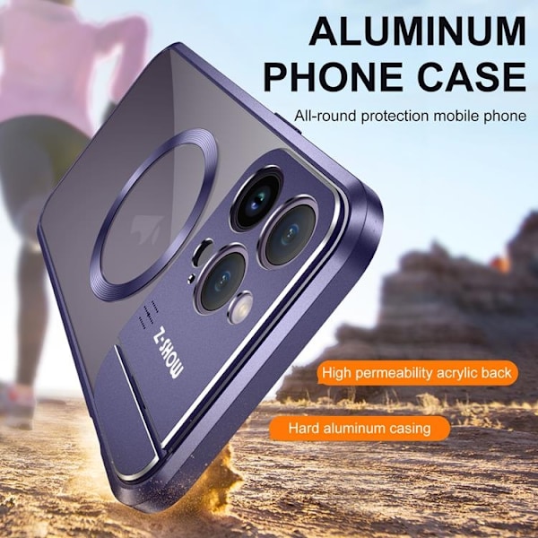 iPhone 15 Pro Max Mobilskal Magsafe Aroma Kickstand - Svart