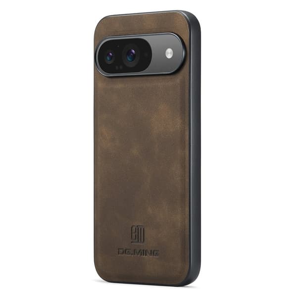 DG.MING Mobilskal till Google Pixel 10 Pro PU Läder Hybrid - Brun