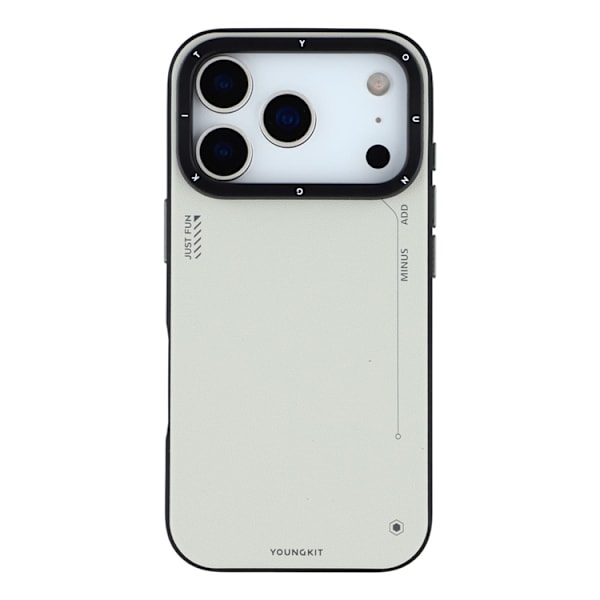 YOUNGKIT Mobilskal till iPhone 17 Pro MagSafe PU-Läder - Silver Silver
