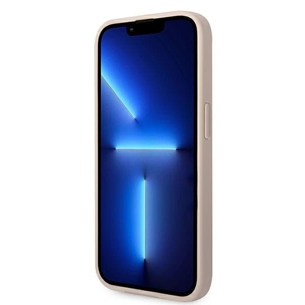 GUESS iPhone 14 Pro Max Skal Metall Gold Logo - Rosa