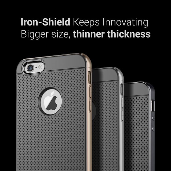 Verus Iron Shield Aluminum Metal Frame Skal till Apple iPhone 6(S) Plus (Gold)