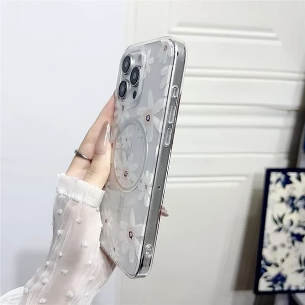 Mobilskal till iPhone 16 Pro MagSafe Laser Floral Blå