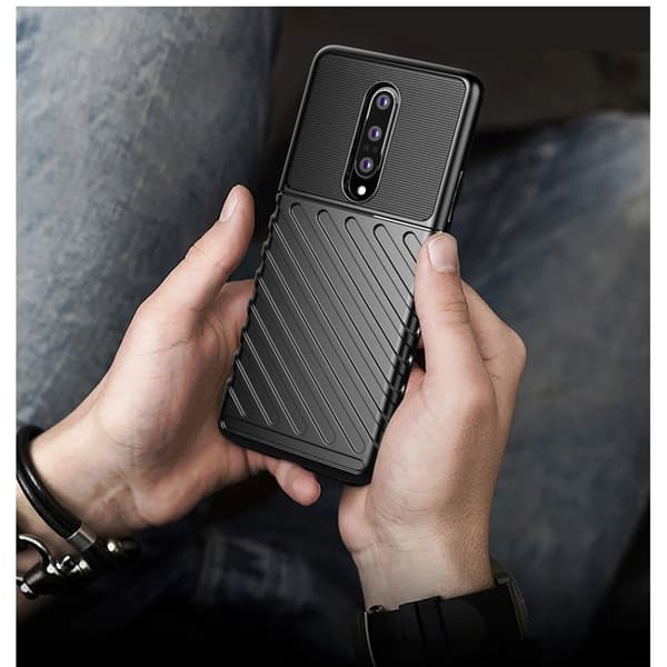 Thunder Twill Texture Skal OnePlus 8 - Svart Black