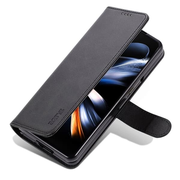 AZNS Samsung Galaxy Z Fold6 Plånboksfodral Konstläder - Svart