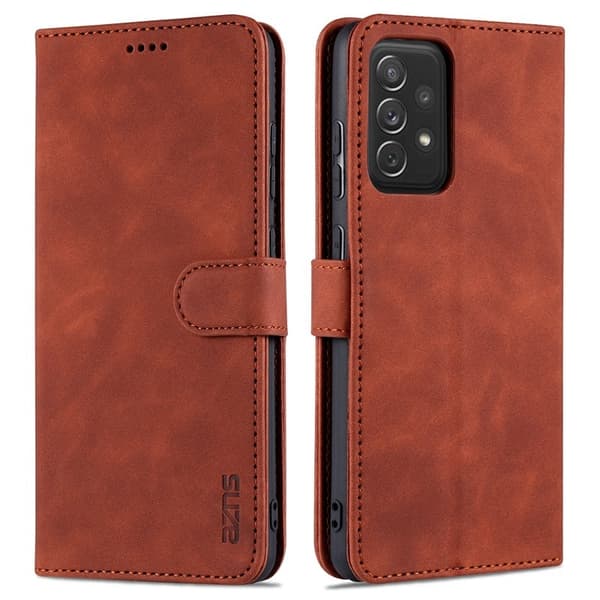 AZNS Samsung Galaxy A72 Plånboksfodral Konstläder - Brun