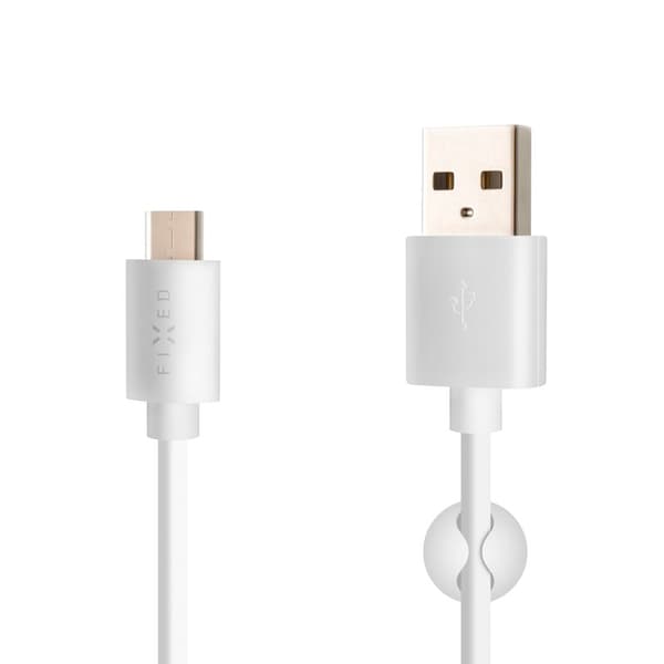 FIXED USB-A till USB-C kabel 2m Vit