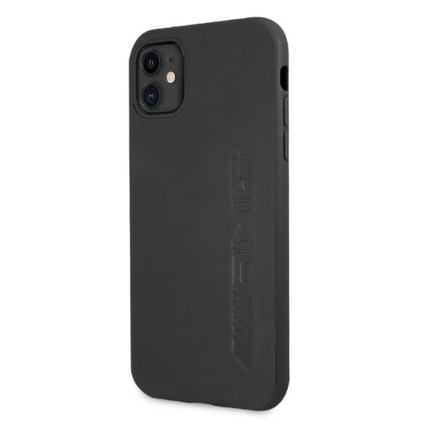 Mercedes AMG Skal Läder Hot Stamped iPhone 11 - Svart Svart