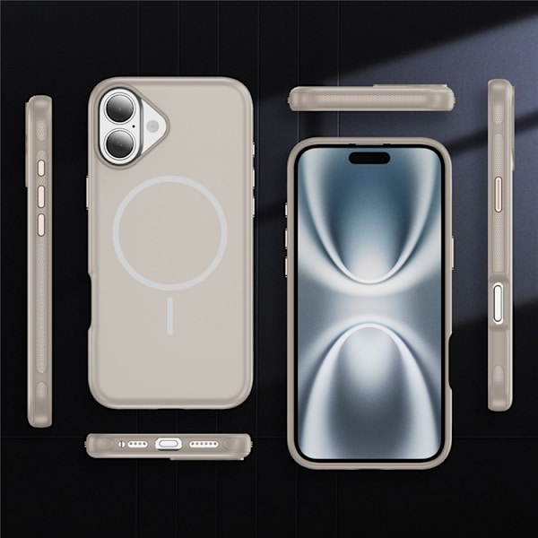 Mobilskal till iPhone 17 MagSafe PC + TPU Shockproof - Grå Grå