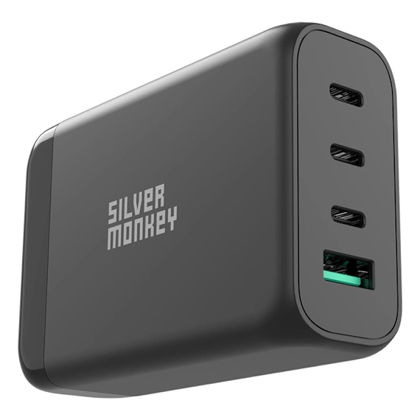 Silver Monkey SMA152 130W 3xUSB-C PD USB-A QC 3.0 GaN Laddare