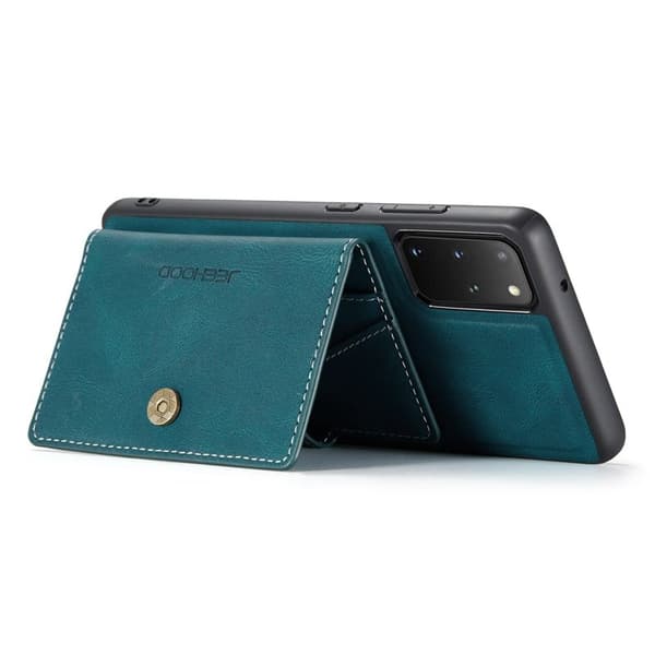 JEEHOOD Samsung Galaxy S20 Plus Konstläder Plånboksfodral 2-i-1 Grön