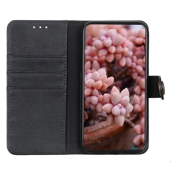 KHAZNEH Xiaomi 13 Lompakkokotelo Cowhide - Musta Black