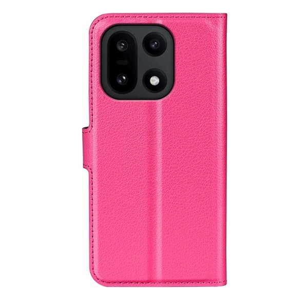 OnePlus 15 5G Plånboksfodral Litchi Shockproof Konstläder Röd