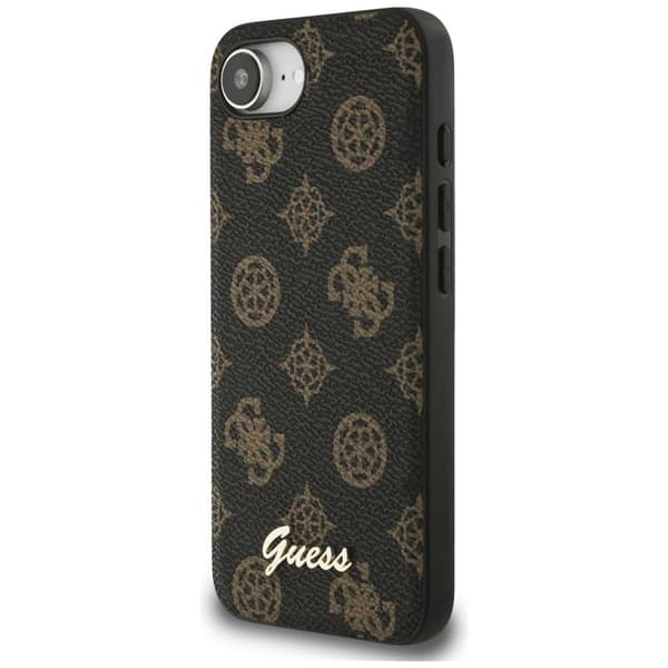 Guess Mobilskal till iPhone 16e MagSafe Peony Script Logo - Svart Svart