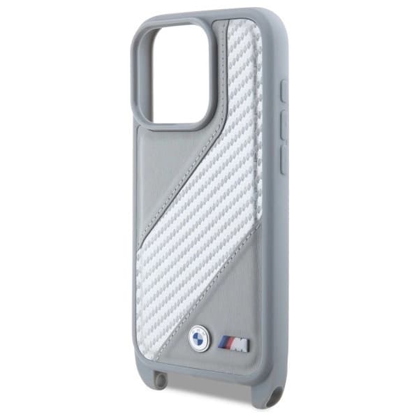 BMW Mobilskal till iPhone 16 Pro Carbon Stripe & Strap - Grå