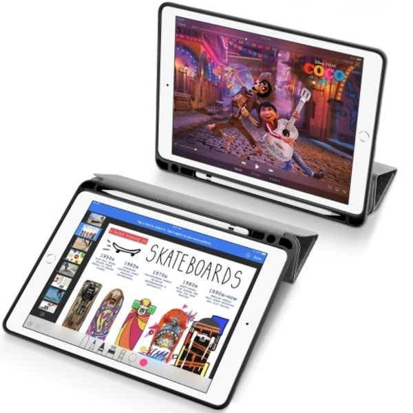 Dux Ducis Tri-Fold Läderfodral till iPad 9.7 2018 - Grå grå