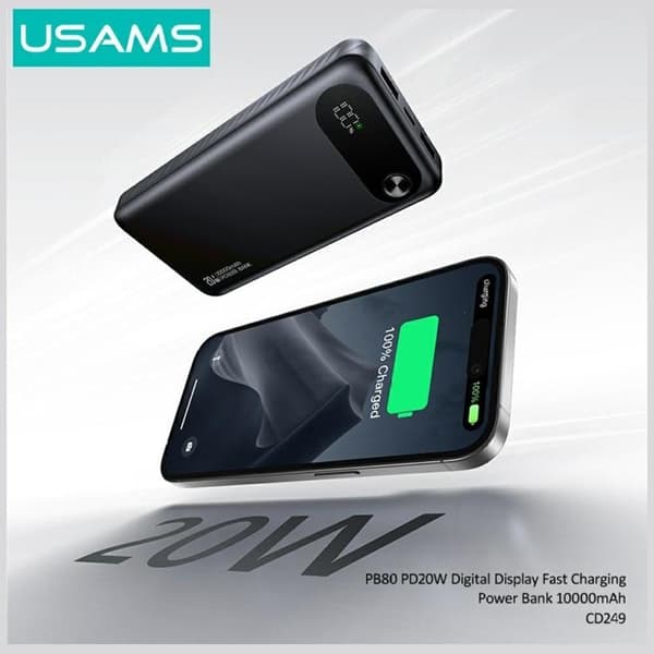 USAMS Powerbank 10000mAh 20W PB80 Vit
