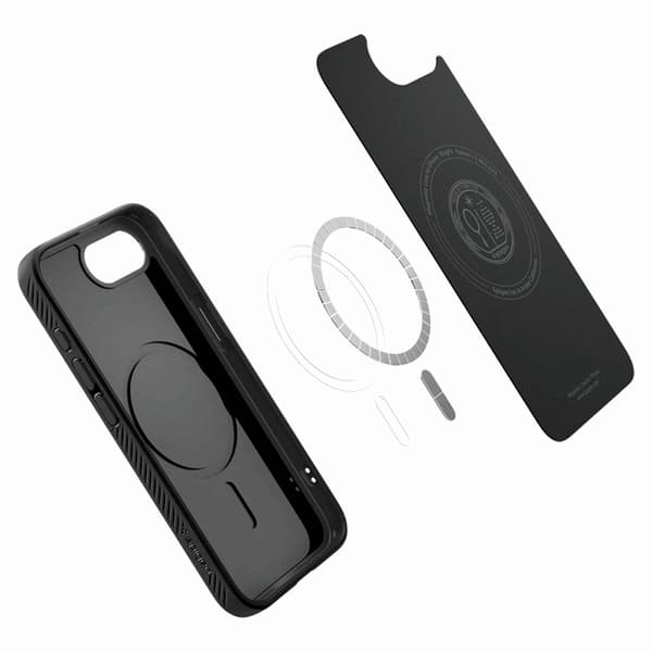 Spigen Telefontaske til iPhone 16e Magsafe Liquid Air - Matt Sort Svart