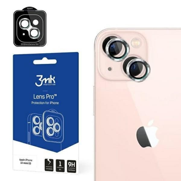 3MK iPhone 13/13 mini Kamerans linsin suojalasi Transparent