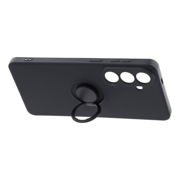 Mobilskal för Samsung Galaxy S26 Plus Silikon med Ring Kickstand - Svart