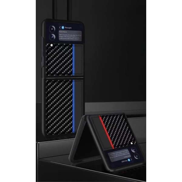 Galaxy Z Flip 4 Skal Carbon PC - Mörkblå