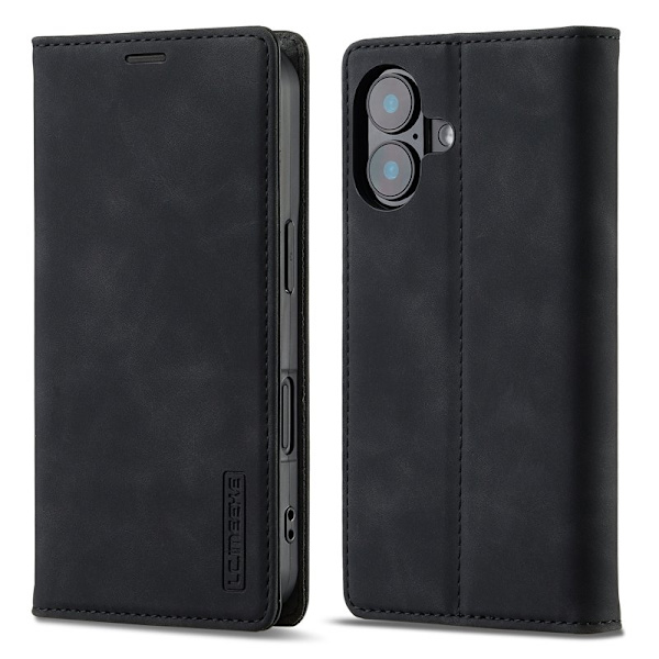 LC.IMEEKE iPhone 17 Plånboksfodral Konstläder- Svart