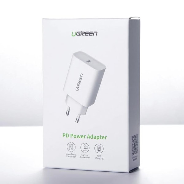 Ugreen Power Vegglader USB-C 20W 3A - Hvit