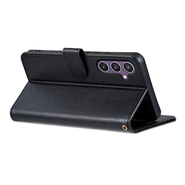 AZNS Samsung Galaxy A16 5G Plånboksfodral Anti-Scratch Konstläder - Svart