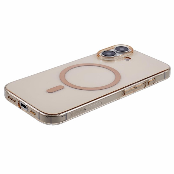 X-LEVEL Mobilskal till iPhone 16 Plus Slim Shockproof Transparent Guld