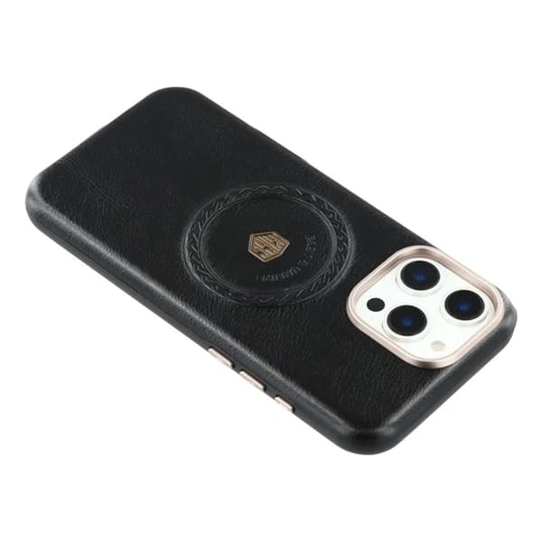 KIGC Mobilskal till iPhone 16 Pro Max Magsafe Läder - Svart Svart