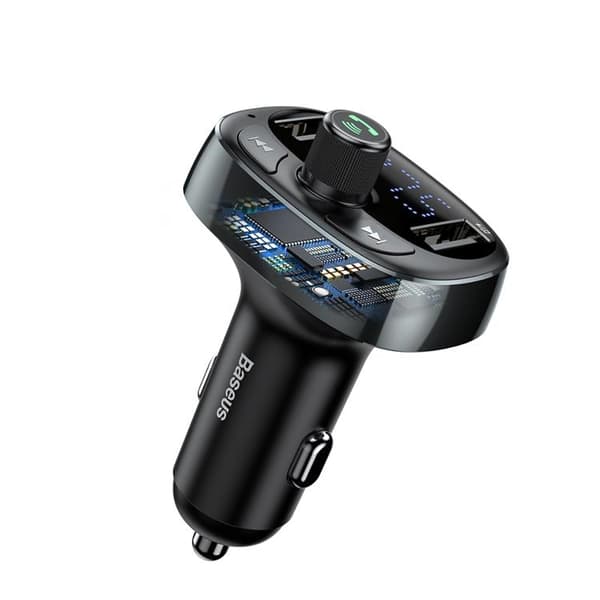Baseus FM-sändare Bluetooth MP3 Med Billadare S-09 - Svart Svart