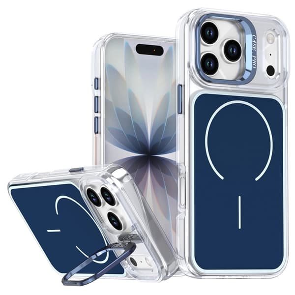 Mobilskal till iPhone 17 Pro MagSafe Lens Kickstand TPU + PC - Blå Blå