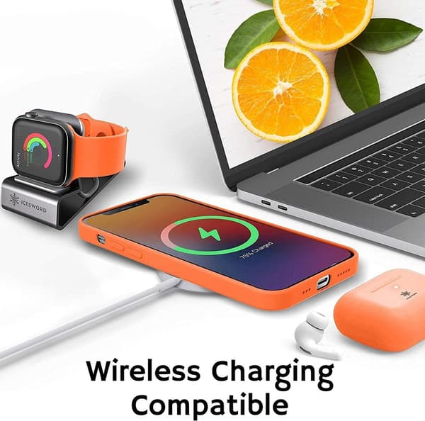 iPhone 14 Pro Max Skal Magsafe Silicone Ultra Slim - Orange Orange