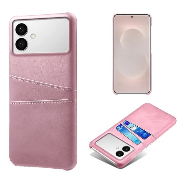 Mobilskal till Samsung Galaxy S26 Edge PU Läder + Hård PC - Roséguld