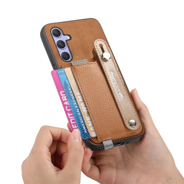 Samsung Galaxy A35 5G Skal Äkta Läder Magnetiskt - Brun