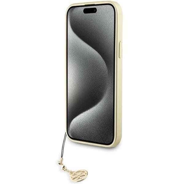 Guess iPhone 15 Pro Max Mobilskal 4G Charms Collection - Grå Grå