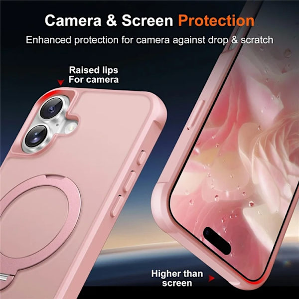 Mobilskal till iPhone 17 MagSafe Kickstand TPU + PC - Rosa Rosa