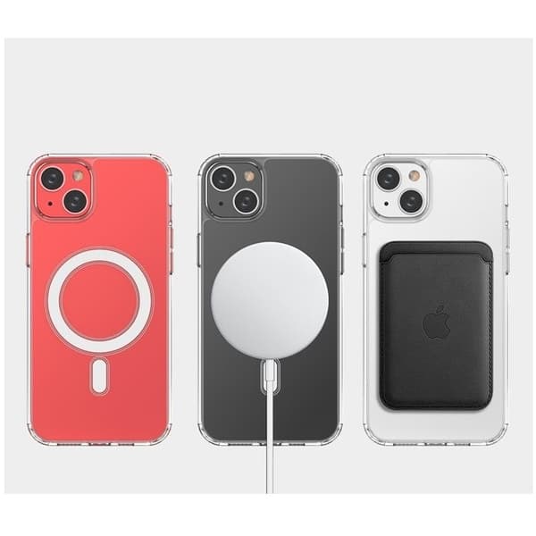 Mobilskal till iPhone 15 Plus Magsafe Armored Gel - Transparent Transparent