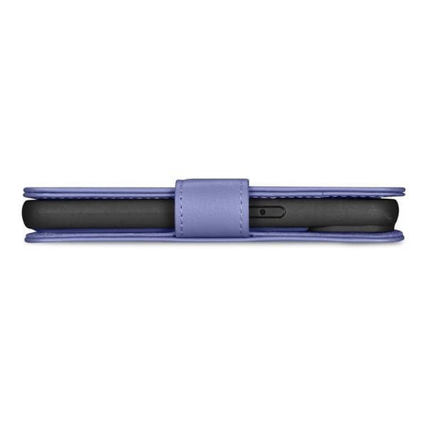 iCarer iPhone 14 Pro Max Plånboksfodral 2in1 Anti-RFID Äkta Läder - Ljuslila Brun