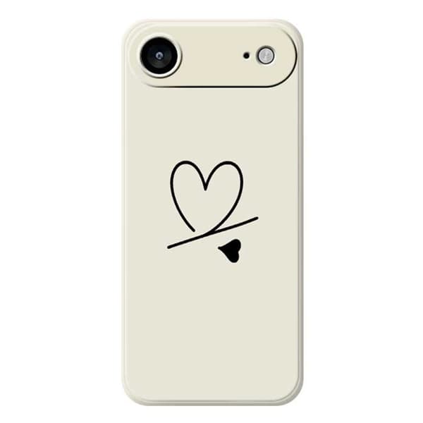 Mobilskal till iPhone Air Love Pattern Printing Straight - Beige Beige